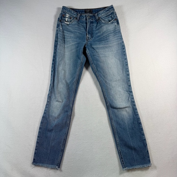 Abercrombie and Fitch Jeans Womens 26 Blue Simone High Rise Slim Straight - Picture 1 of 9